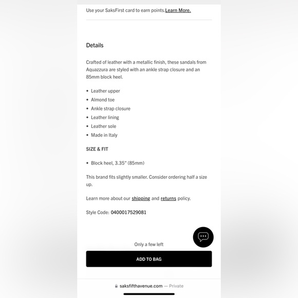 New Aquazzura Gold Metallic Leather Block Heel Sandal - Picture 9 of 9